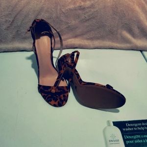 Leopard print sandals